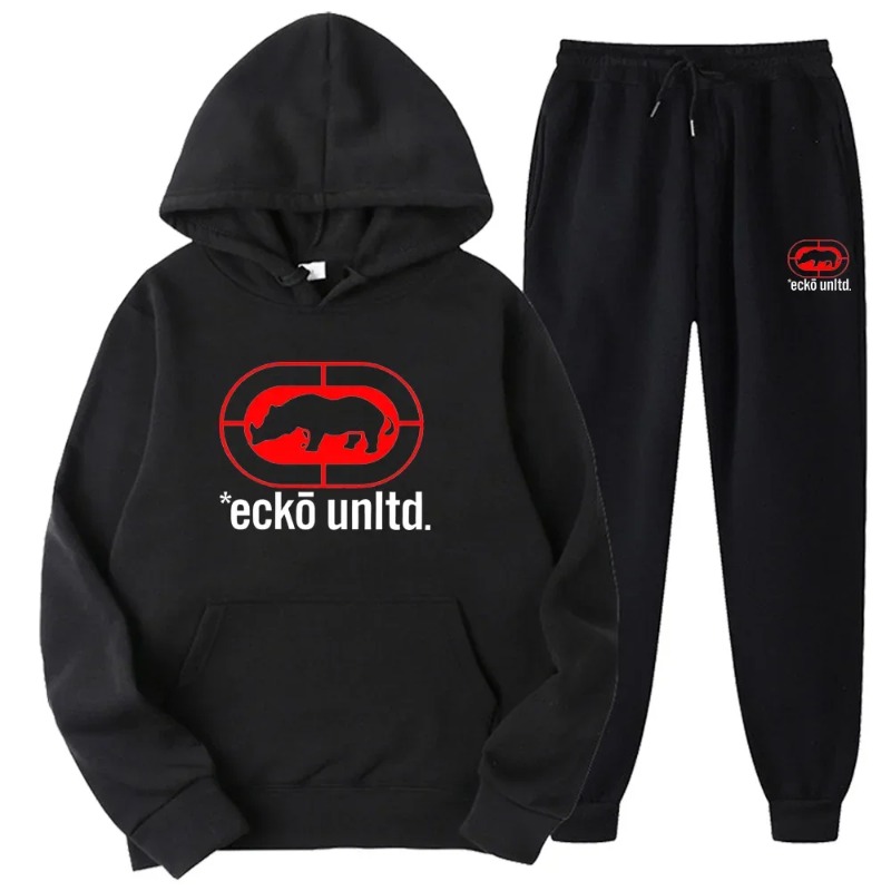 Street Fashion Hoodie - Ecko Unltd. Rhino Logo Sweatsuit Hoodie