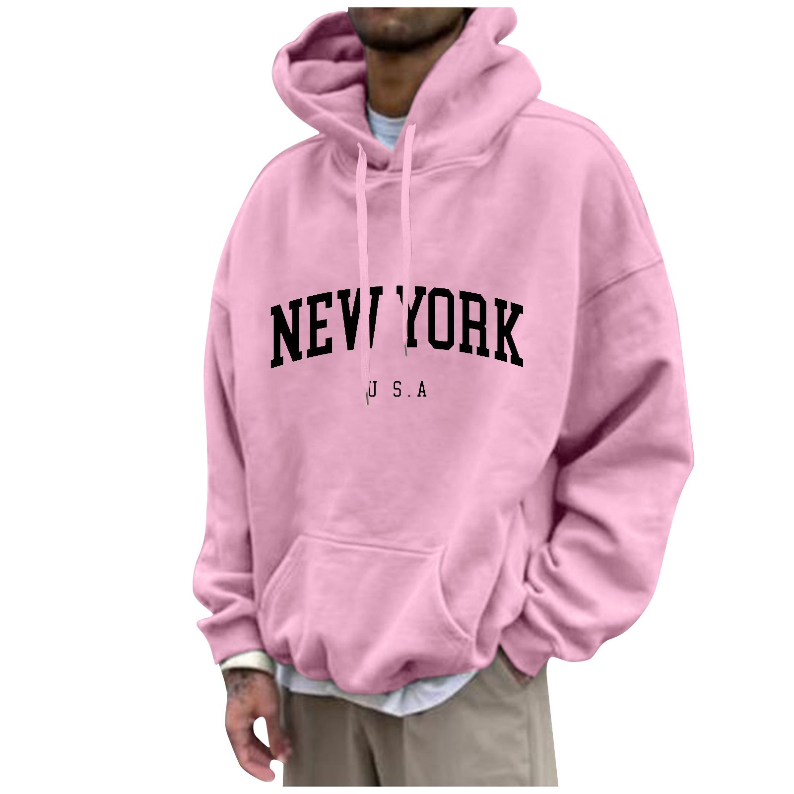 Street Fashion Of New York - New York Print Mens Hoodies Fashion