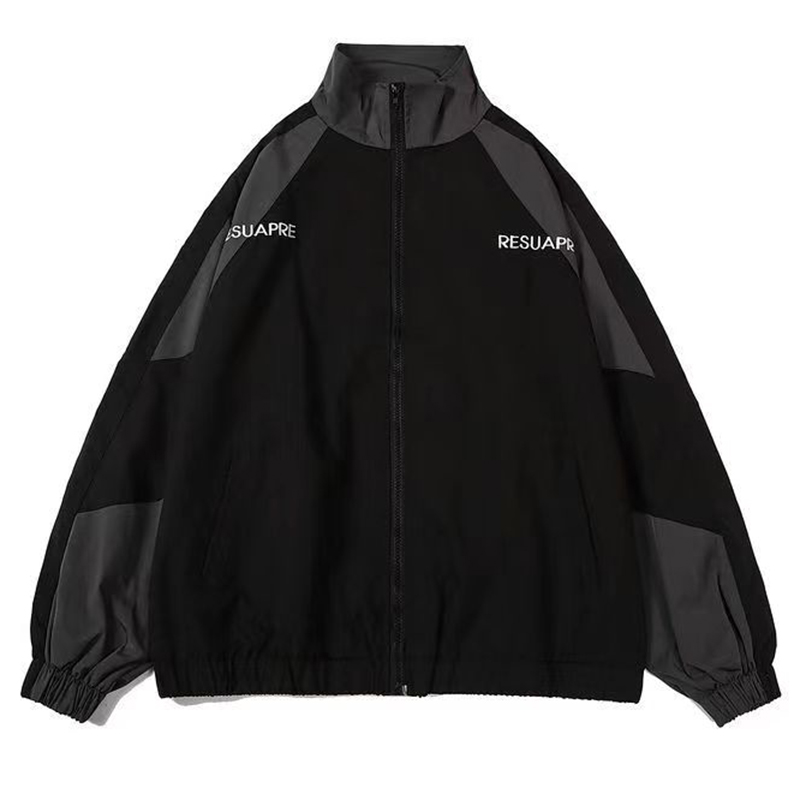 Men High Street Patchwork Colo - Street Fashion Of Japan ulasan dan harga
