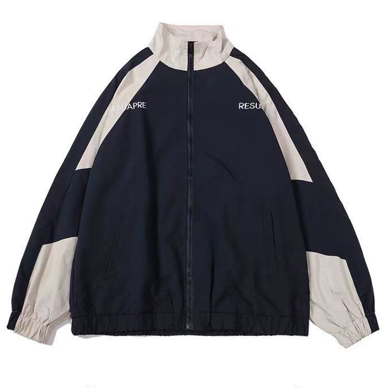 Men High Street Patchwork Colo - Street Fashion Of Japan ulasan dan harga