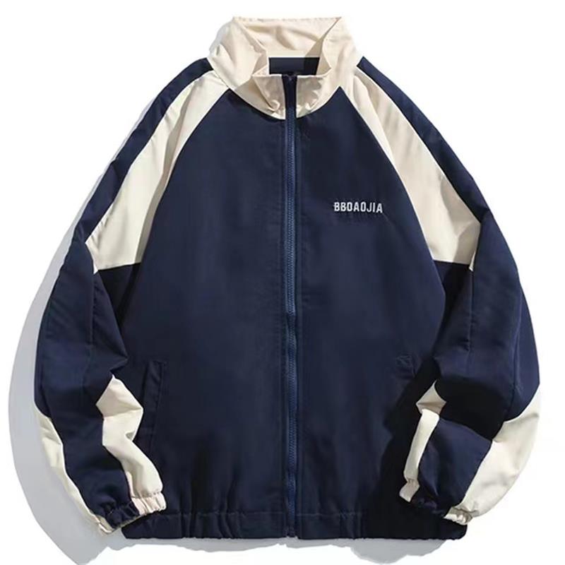 Men High Street Patchwork Colo - Street Fashion Of Japan ulasan dan harga