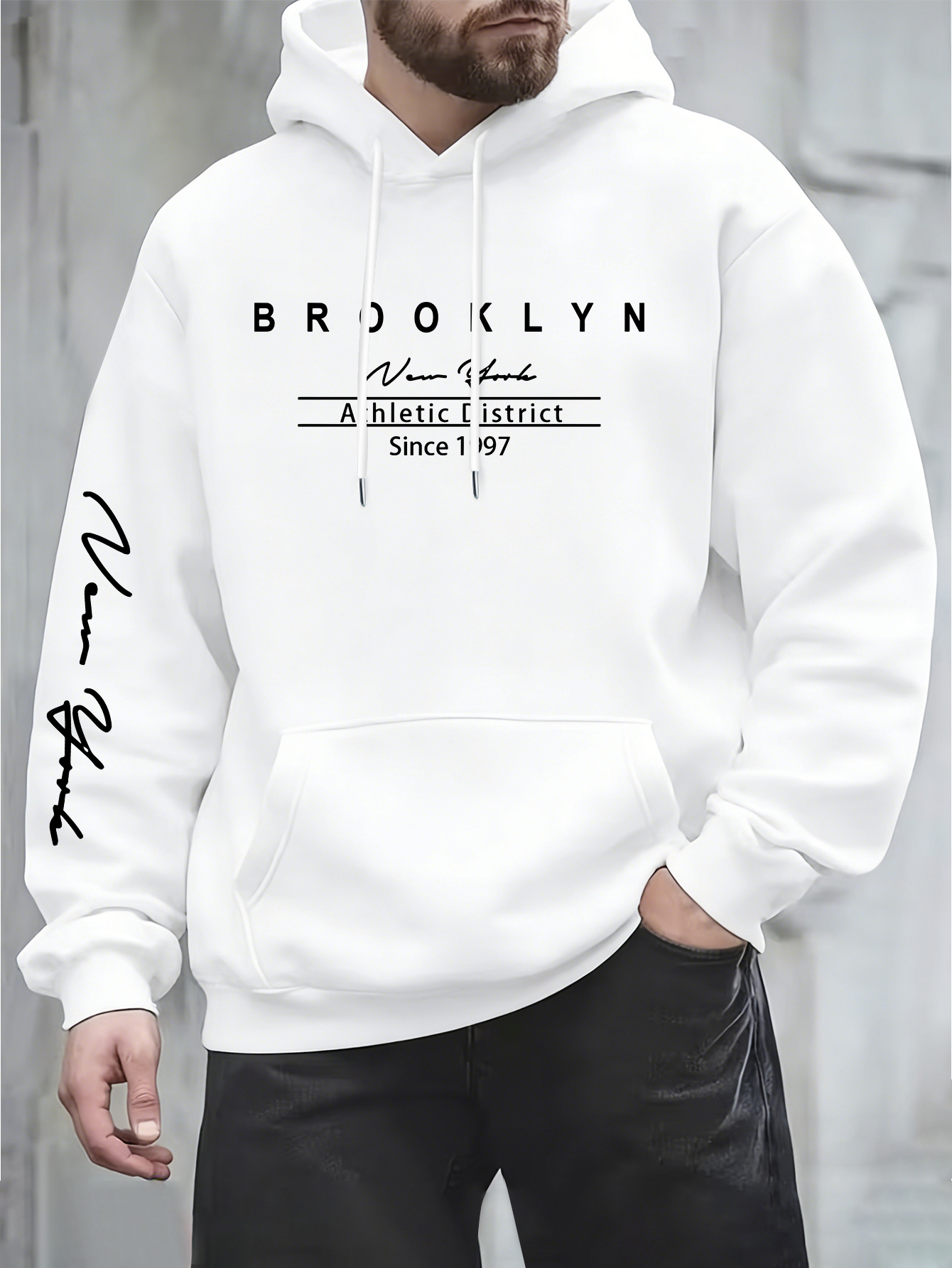 Urban fashion men's hoodie on  - Street Fashion Of New York ulasan dan harga