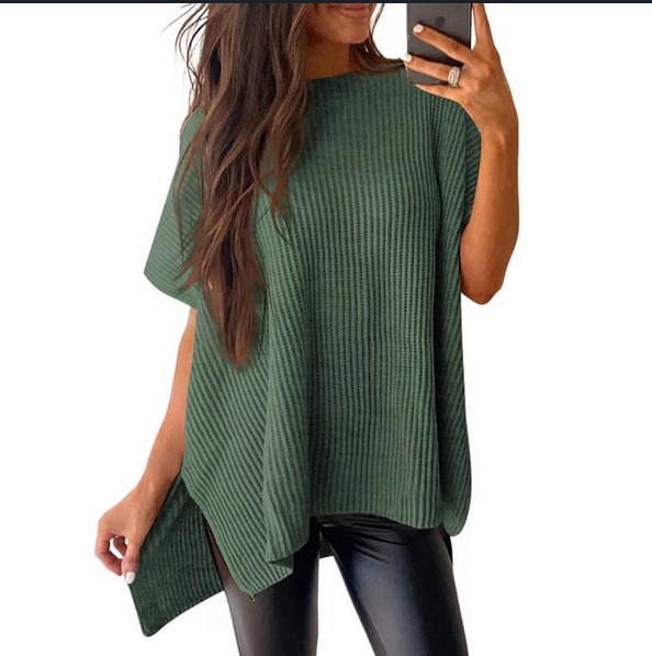 Casual Chenille T Shirt Oversi - Longline Tee Oversized ulasan dan harga