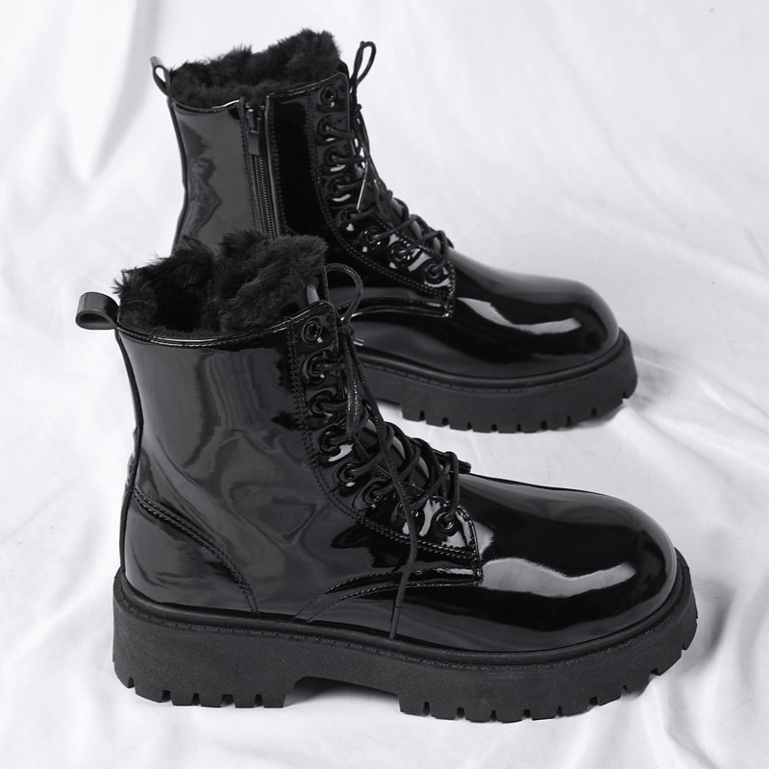 Men's warm plush high-top boot - Street Fashion Plus Size ulasan dan harga