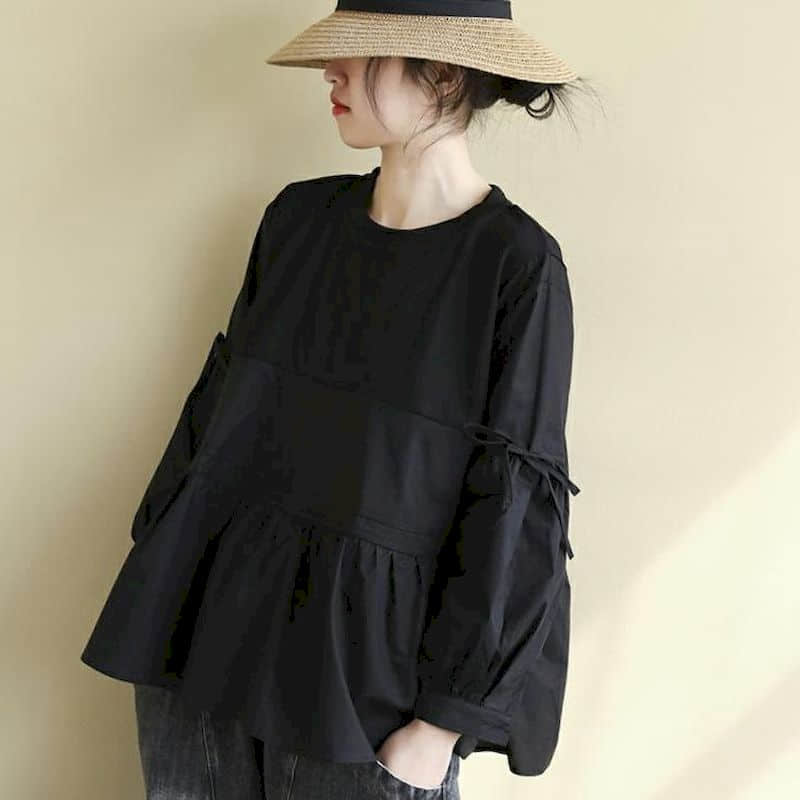 Solid T-shirts for Women Overs - Longline Tee Oversized ulasan dan harga