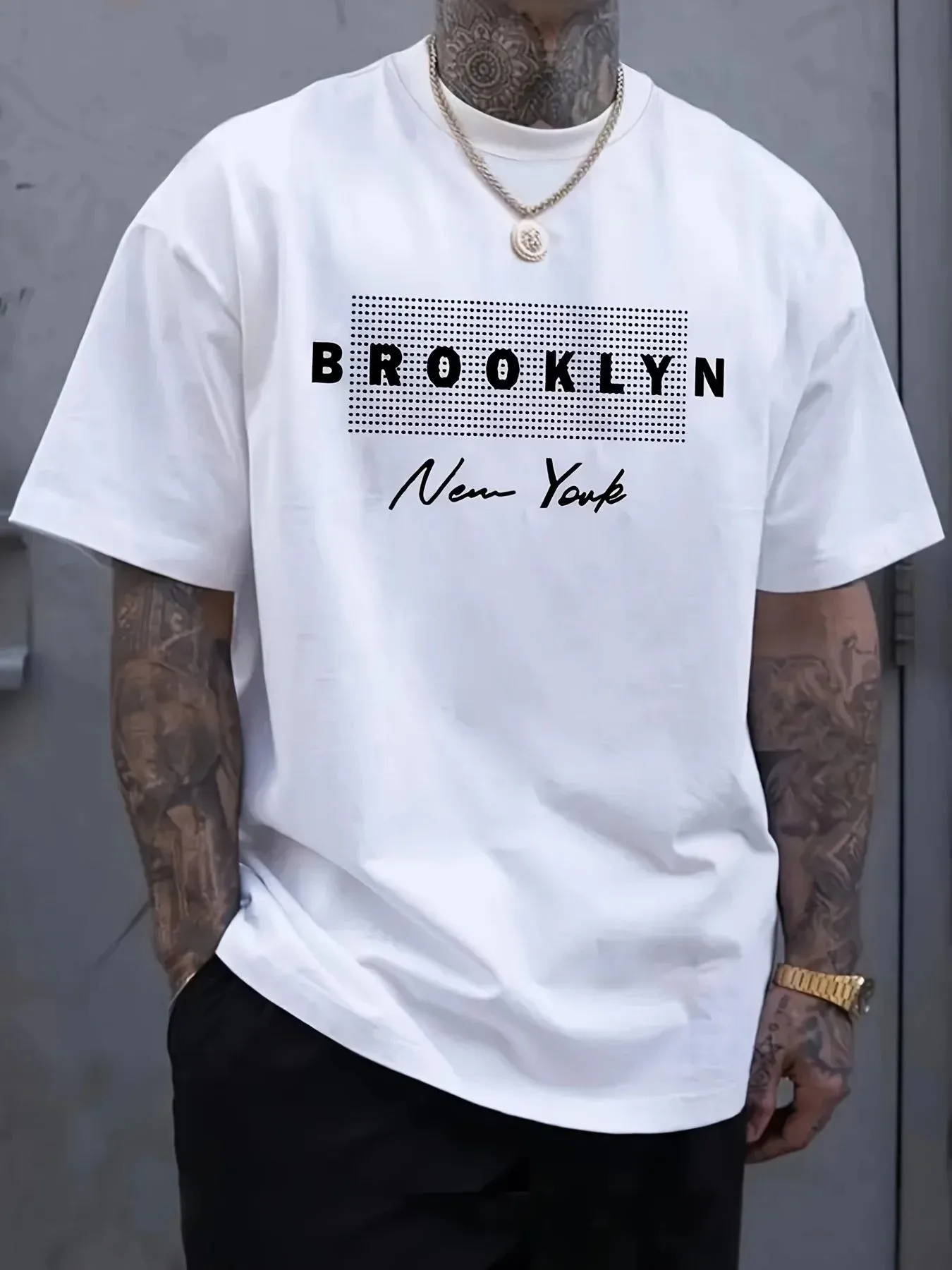 Men's New York Letter Printed  - Street Fashion Of New York ulasan dan harga