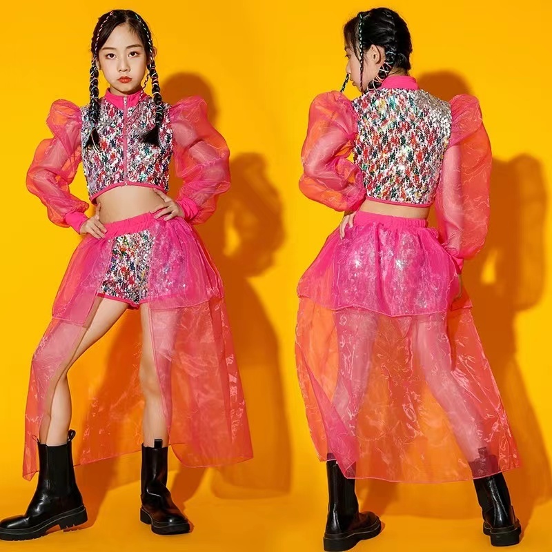 Girls' Jazz Dance Costume Sequ - Street Fashion Online ulasan dan harga