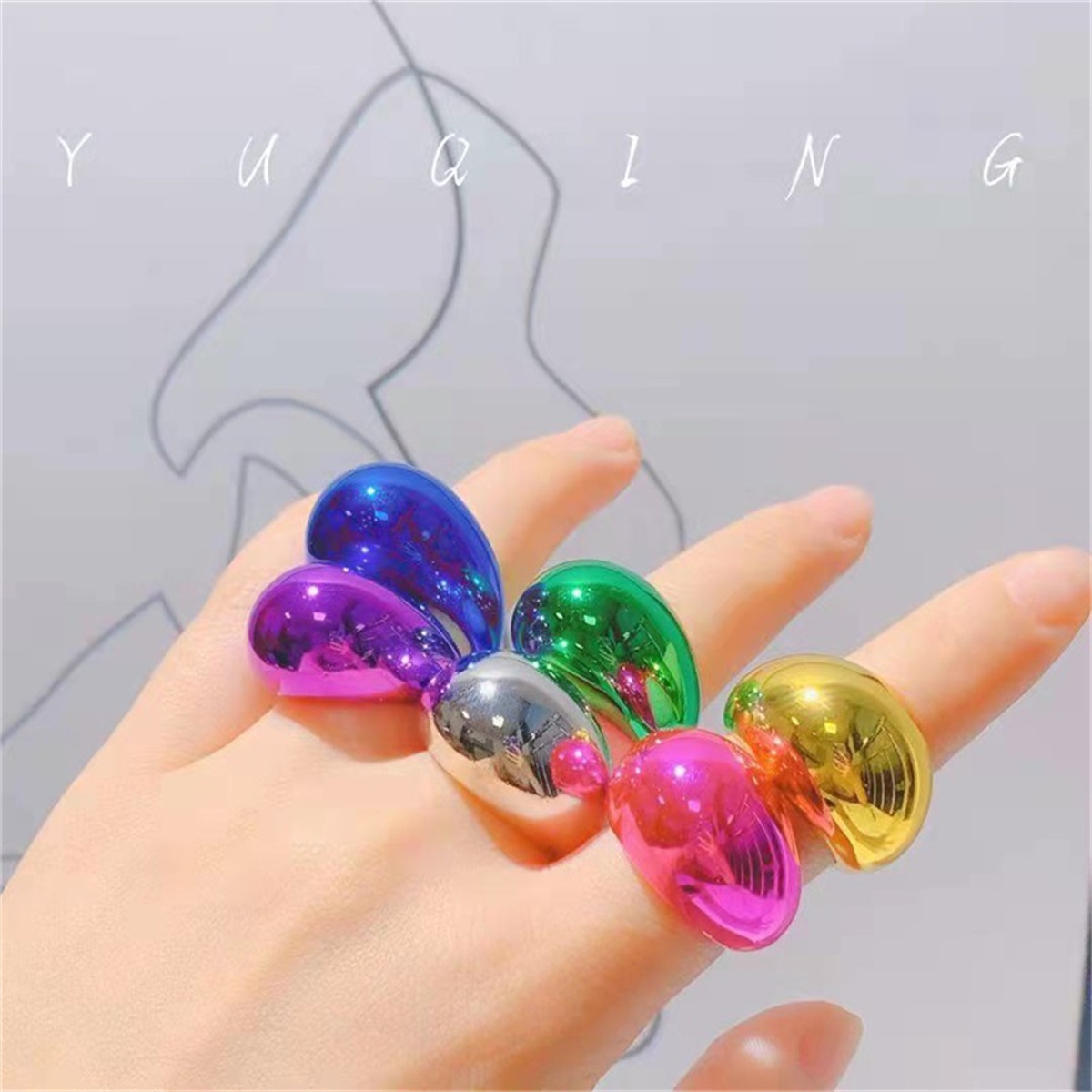 New Ins Retro Acrylic Fashion  - Street Fashion Blog ulasan dan harga