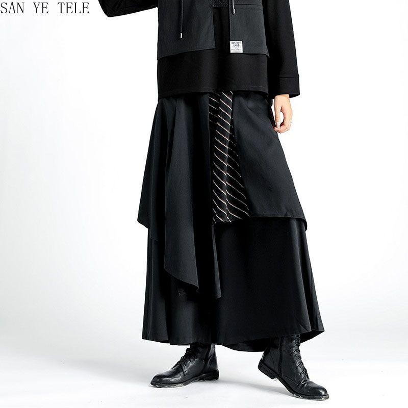 Men Black Irregular Pants Japa - Street Fashion In Japanese ulasan dan harga