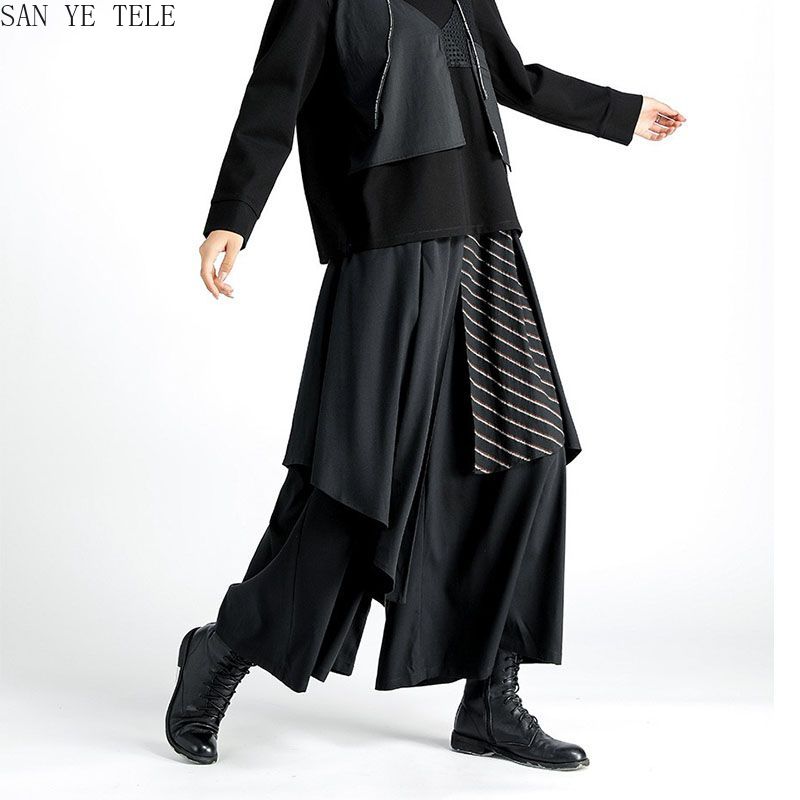 Men Black Irregular Pants Japa - Street Fashion In Japanese ulasan dan harga