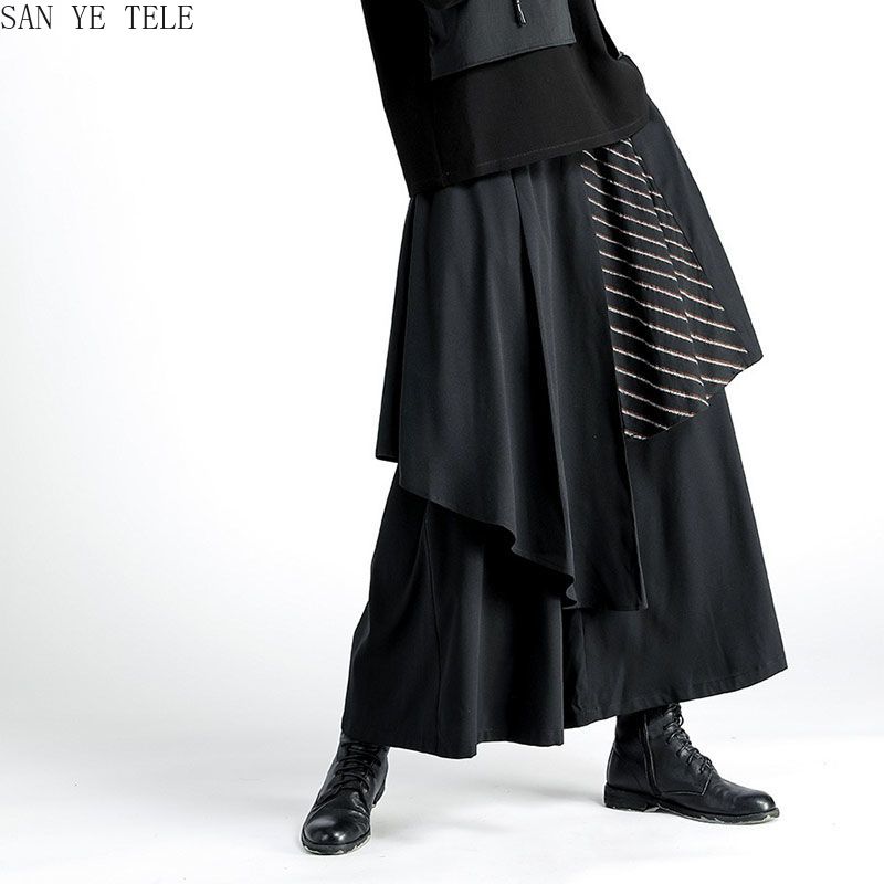 Men Black Irregular Pants Japa - Street Fashion In Japanese ulasan dan harga