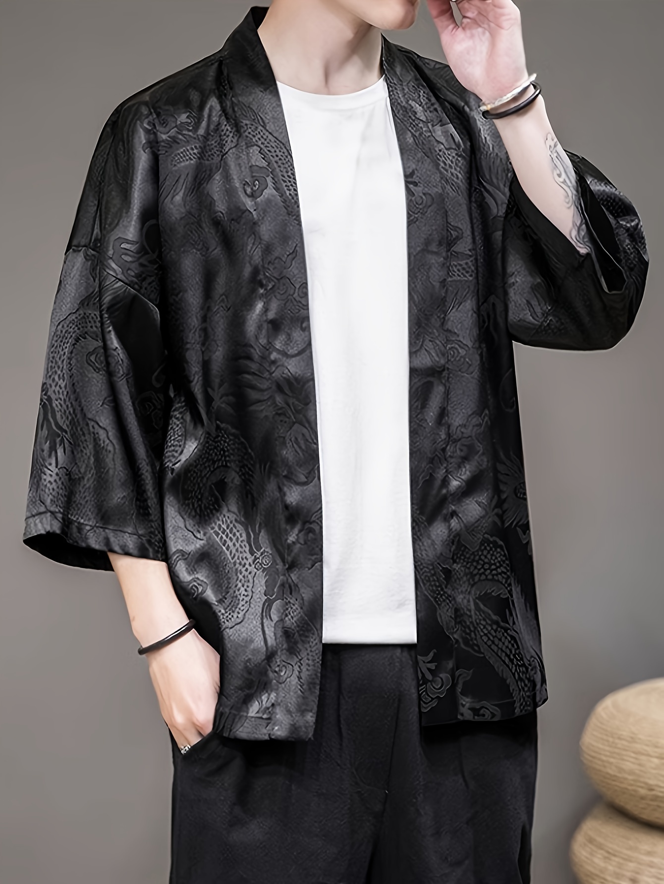 2026 Summer Men's Kimono 3D Pr - Street Fashion Clothing ulasan dan harga