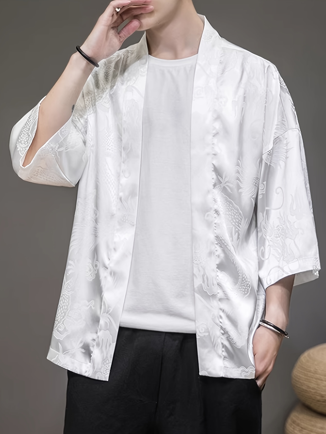 2026 Summer Men's Kimono 3D Pr - Street Fashion Clothing ulasan dan harga