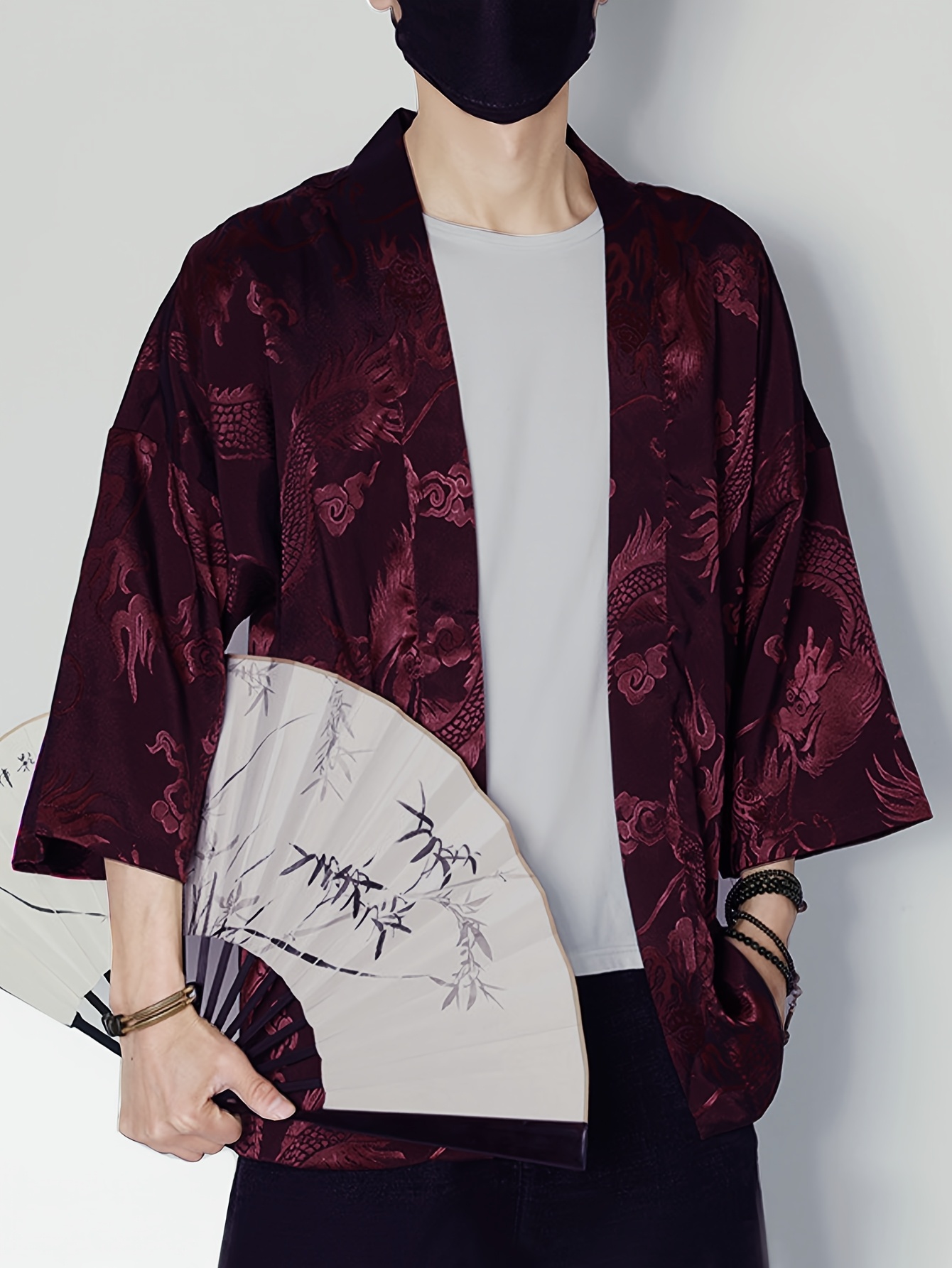 2026 Summer Men's Kimono 3D Pr - Street Fashion Clothing ulasan dan harga