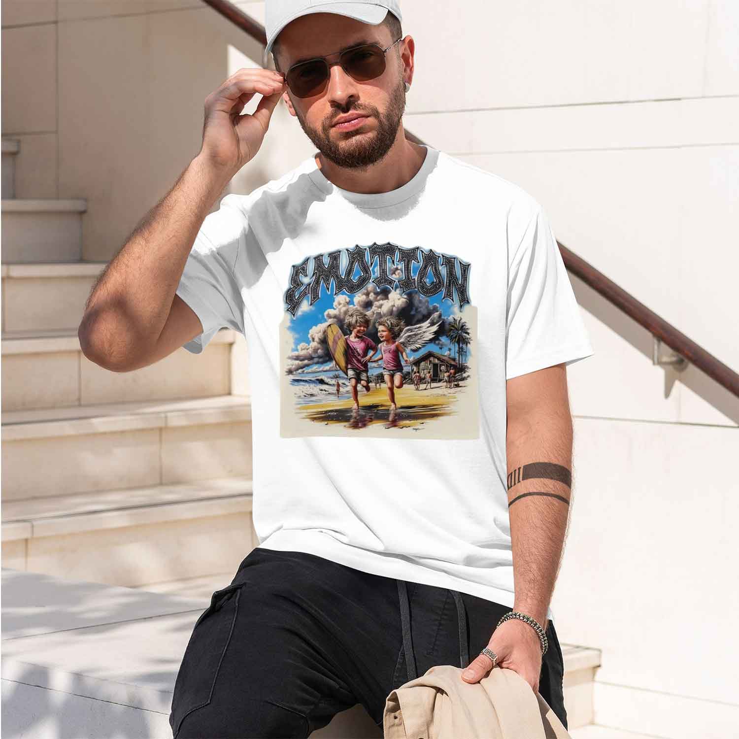 Summer New Men's T-shirt with  - Street Fashion China Models ulasan dan harga