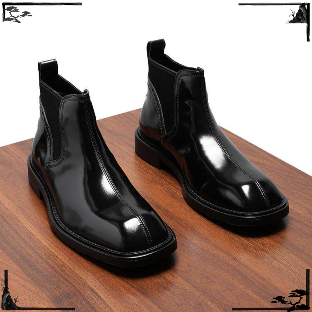 Genuine Leather Boots for Men  - Street Fashion Online ulasan dan harga