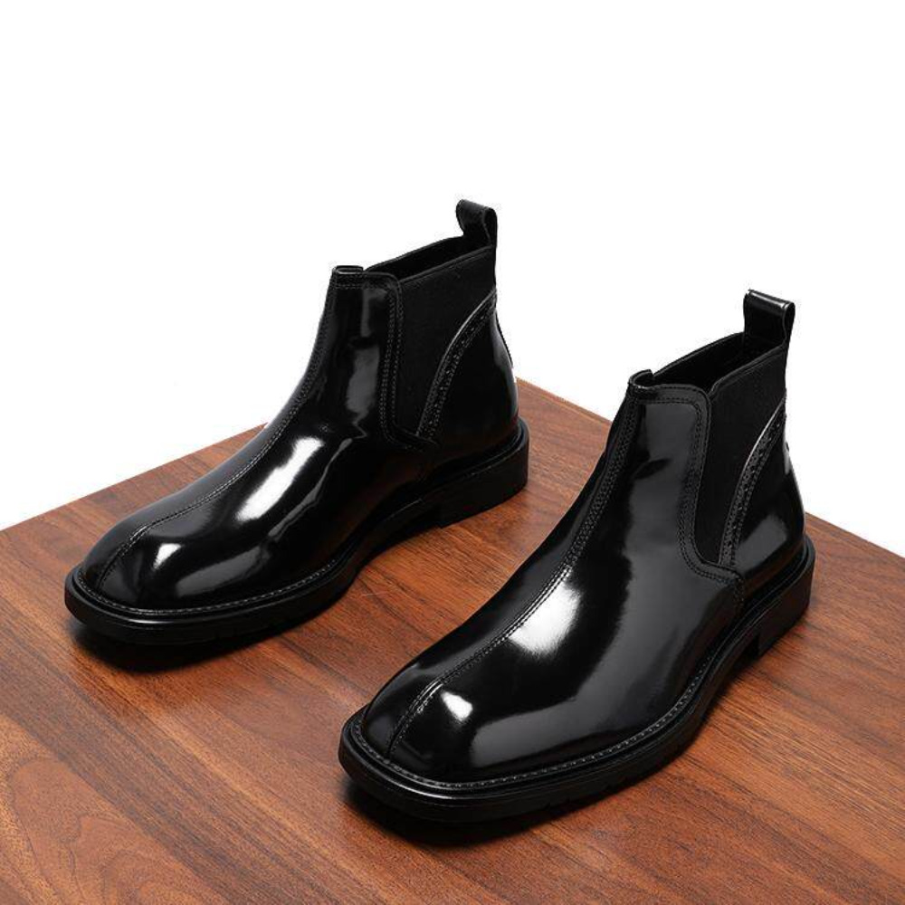 Genuine Leather Boots for Men  - Street Fashion Online ulasan dan harga