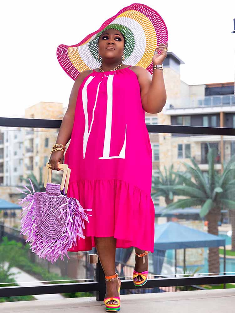 Women Casual Summer Dress Slee - Street Fashion Plus Size ulasan dan harga