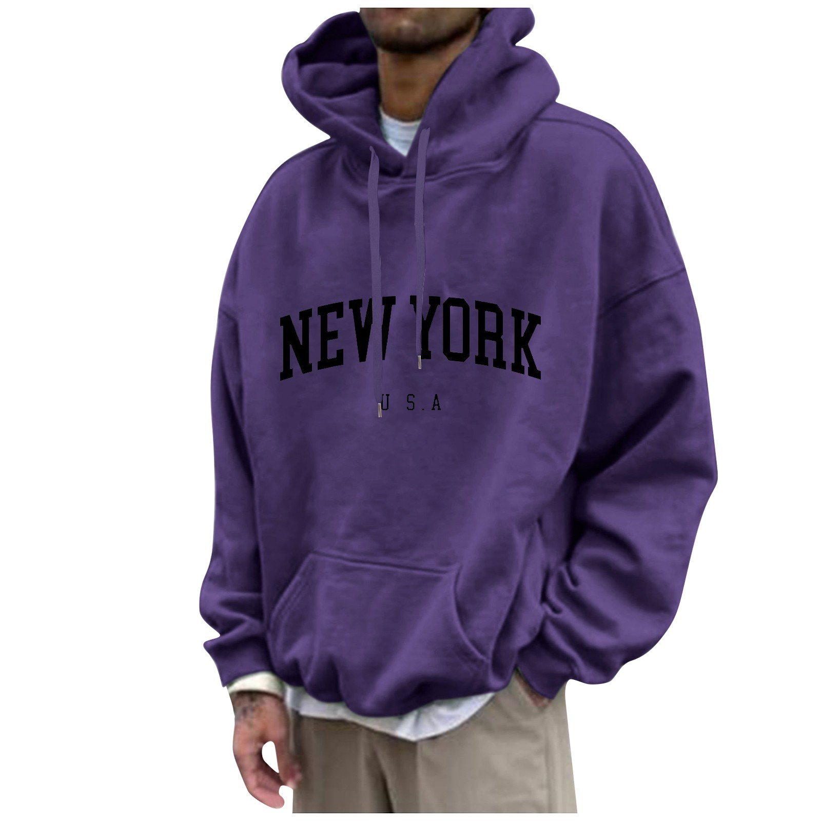 New York Print Mens Hoodies Fa - Street Fashion Of New York ulasan dan harga