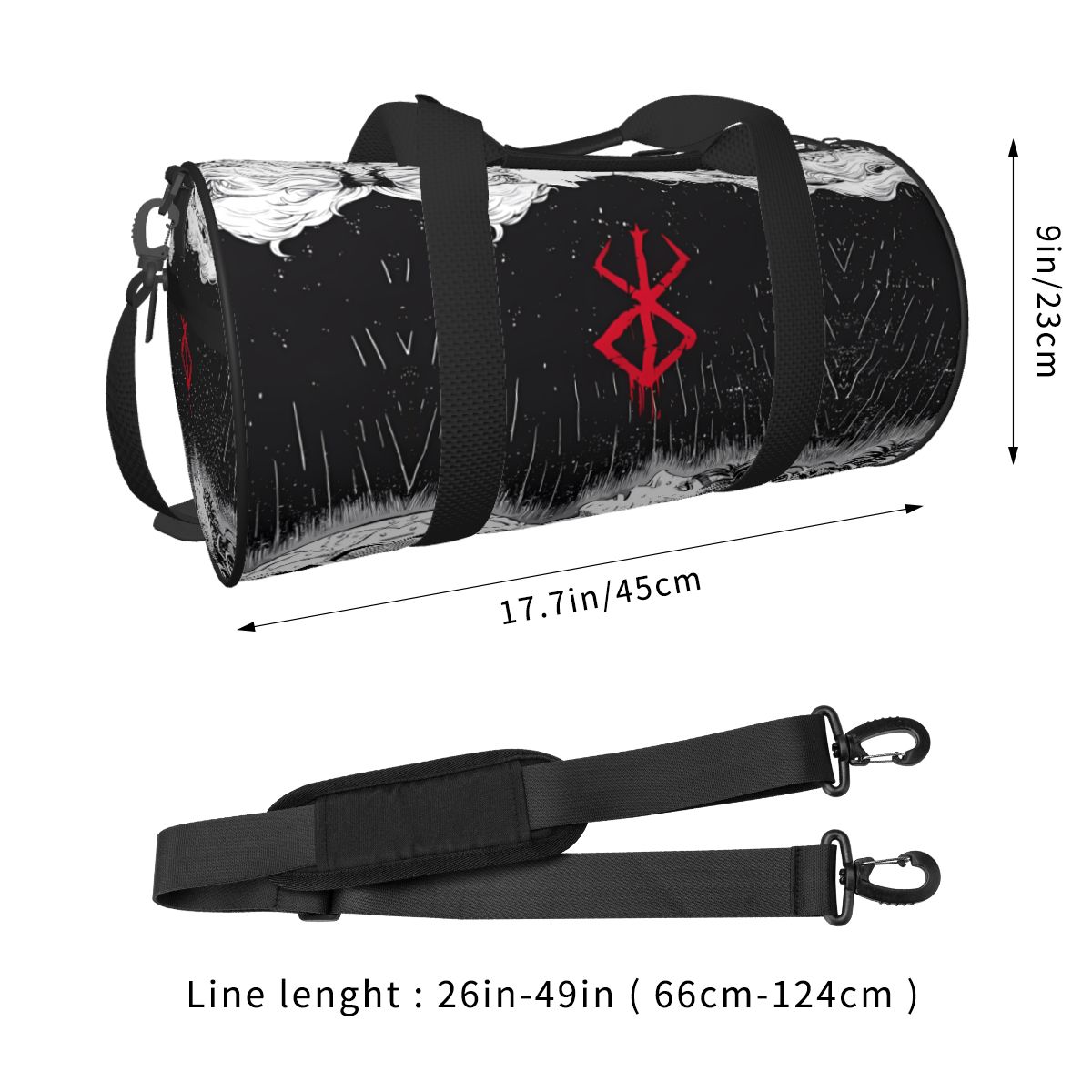 Japan Anime Bereserk Gym Bag F - Street Fashion Of Japan ulasan dan harga