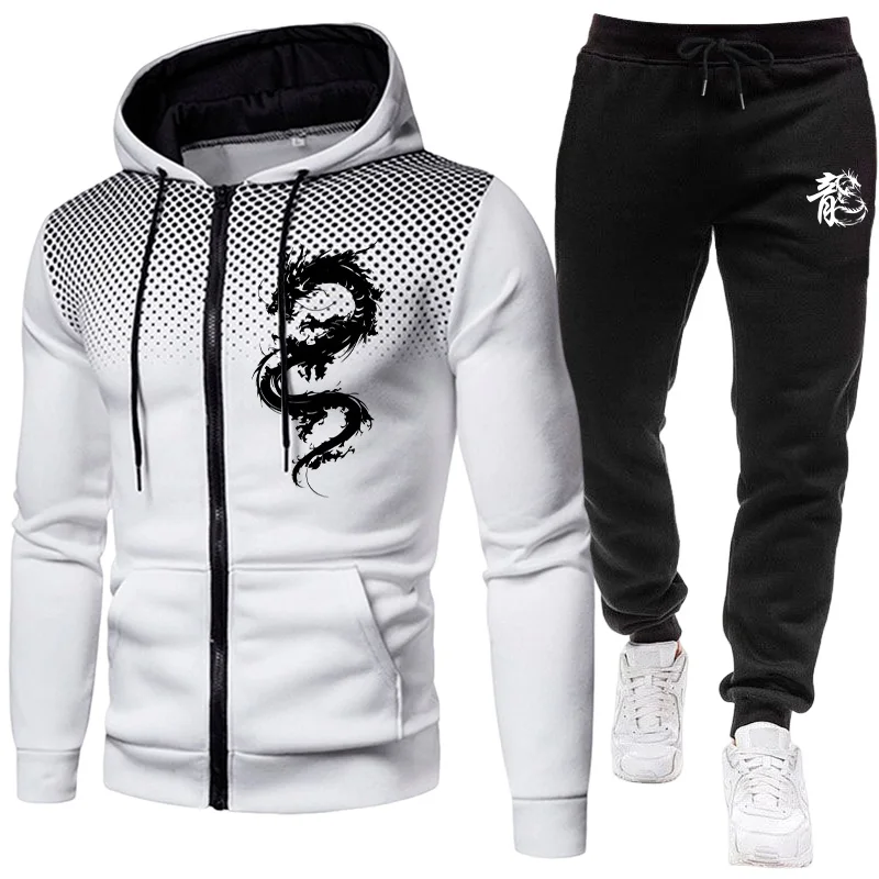 Men's Paris Dragon Pattern Fas - Street Fashion Hoodie ulasan dan harga