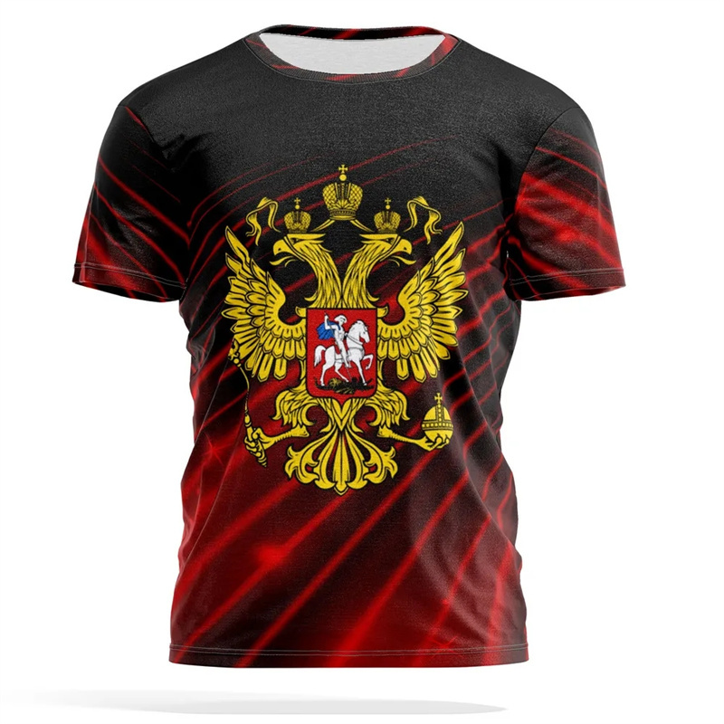 Russian National Emblem Print  - Street Fashion Essentials ulasan dan harga