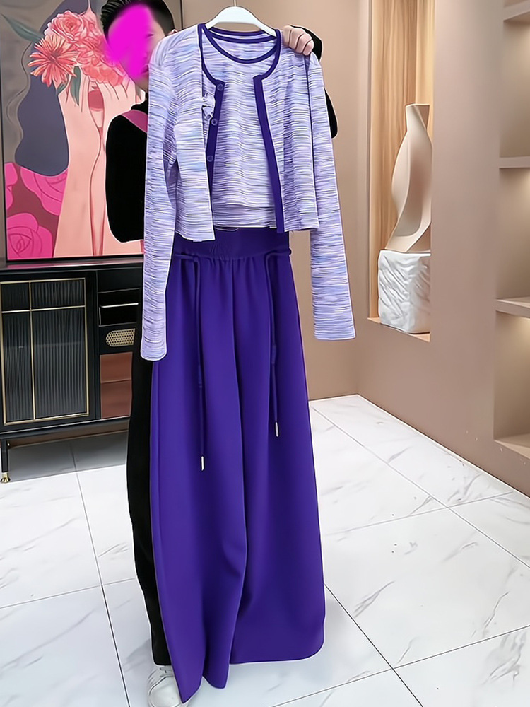 Fashionable Wide Leg Pants Set - Street Fashion Online ulasan dan harga