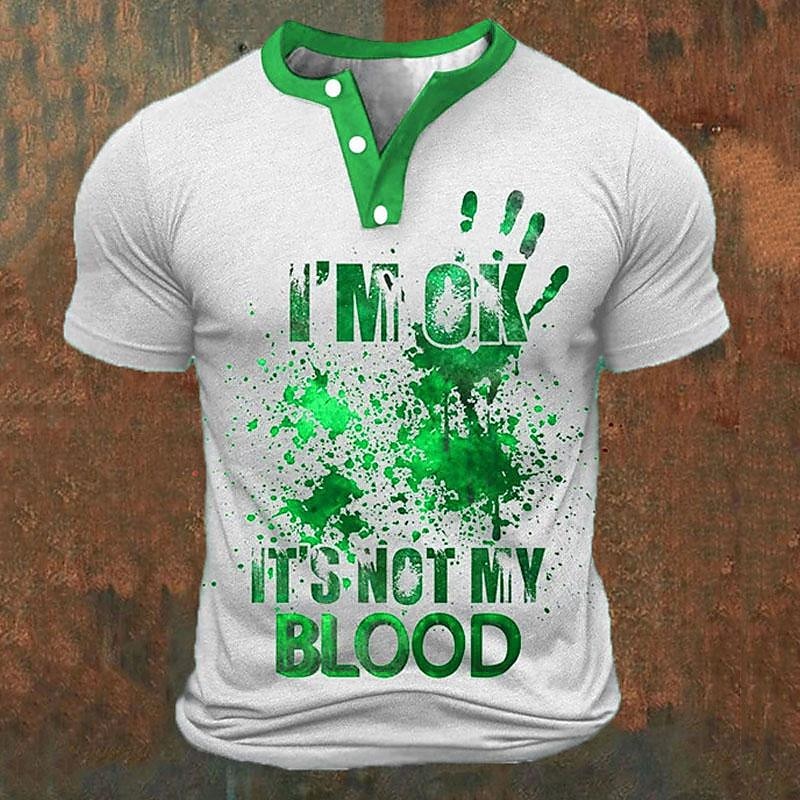 Funny 3D Letter Print Men's He - Street Fashion Clothing ulasan dan harga
