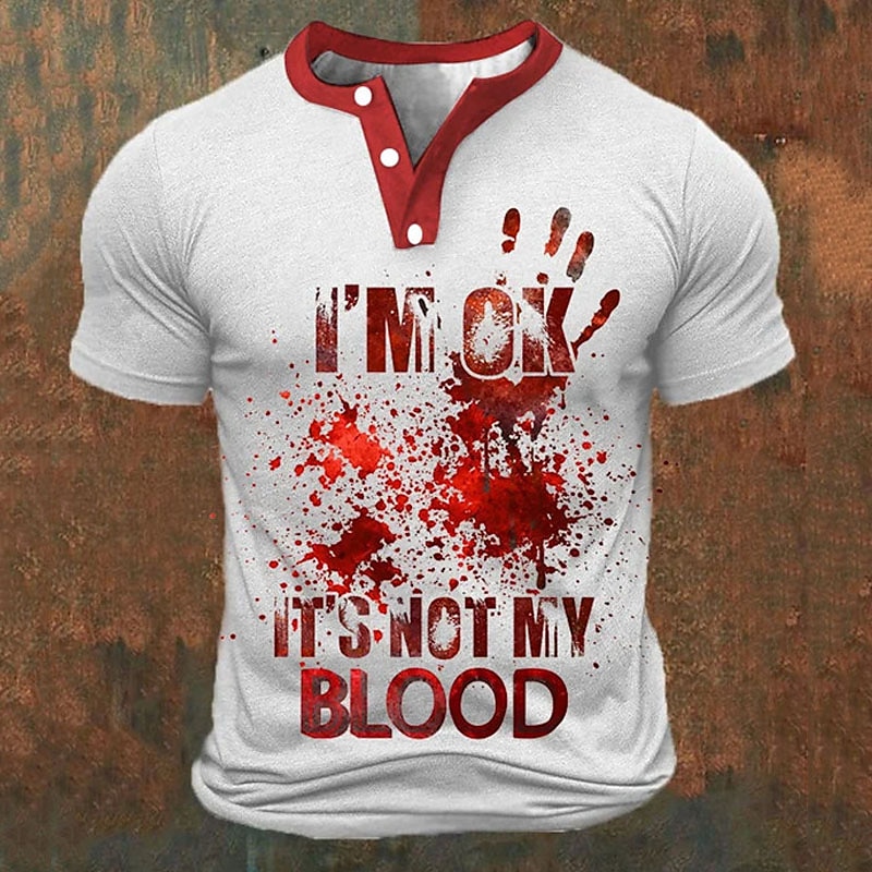 Funny 3D Letter Print Men's He - Street Fashion Clothing ulasan dan harga
