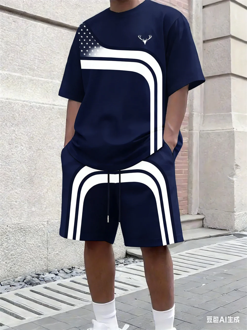 Fashion Summer Men's Stripe Pr - Street Fashion Clothing ulasan dan harga