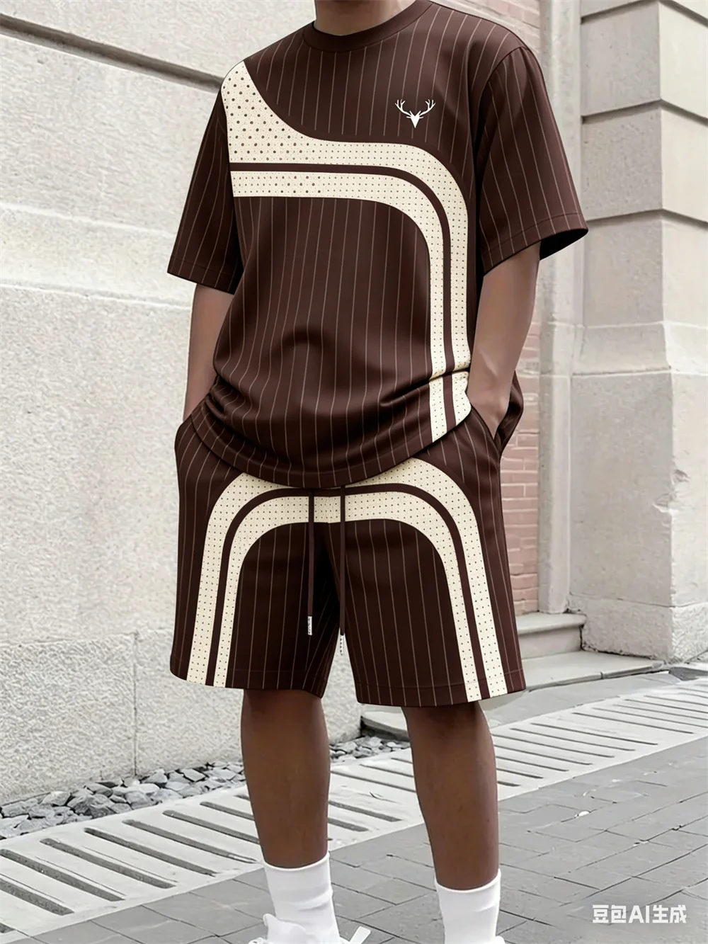 Fashion Summer Men's Stripe Pr - Street Fashion Clothing ulasan dan harga